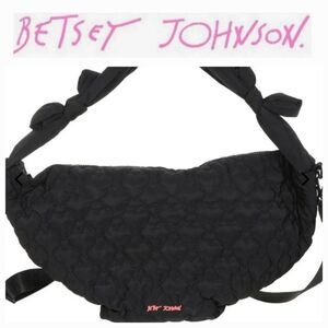 Betsey Johnson Heart Nylon Quilted Bag